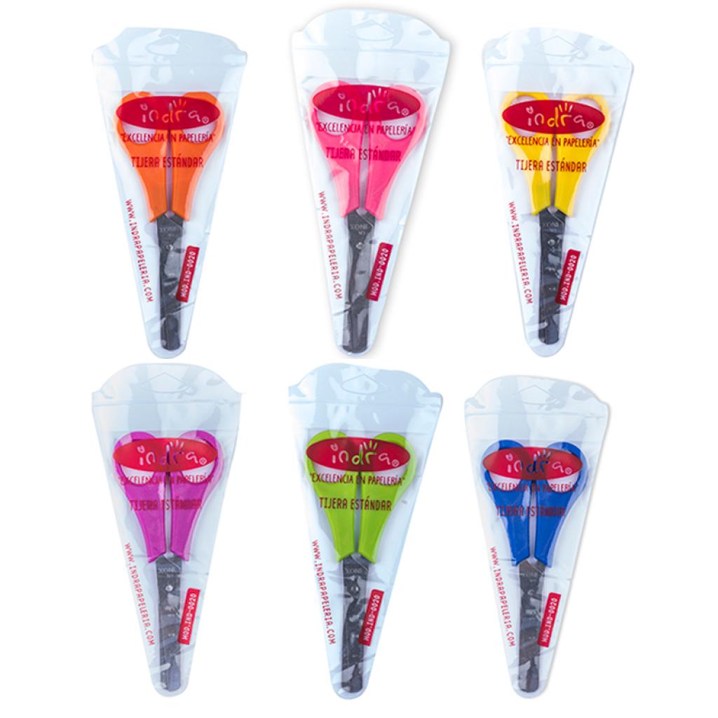 TIJERA ESCOLAR PUNTA ROMA DE 13 CMS CAJA CON 24 TIJERAS IND-0020