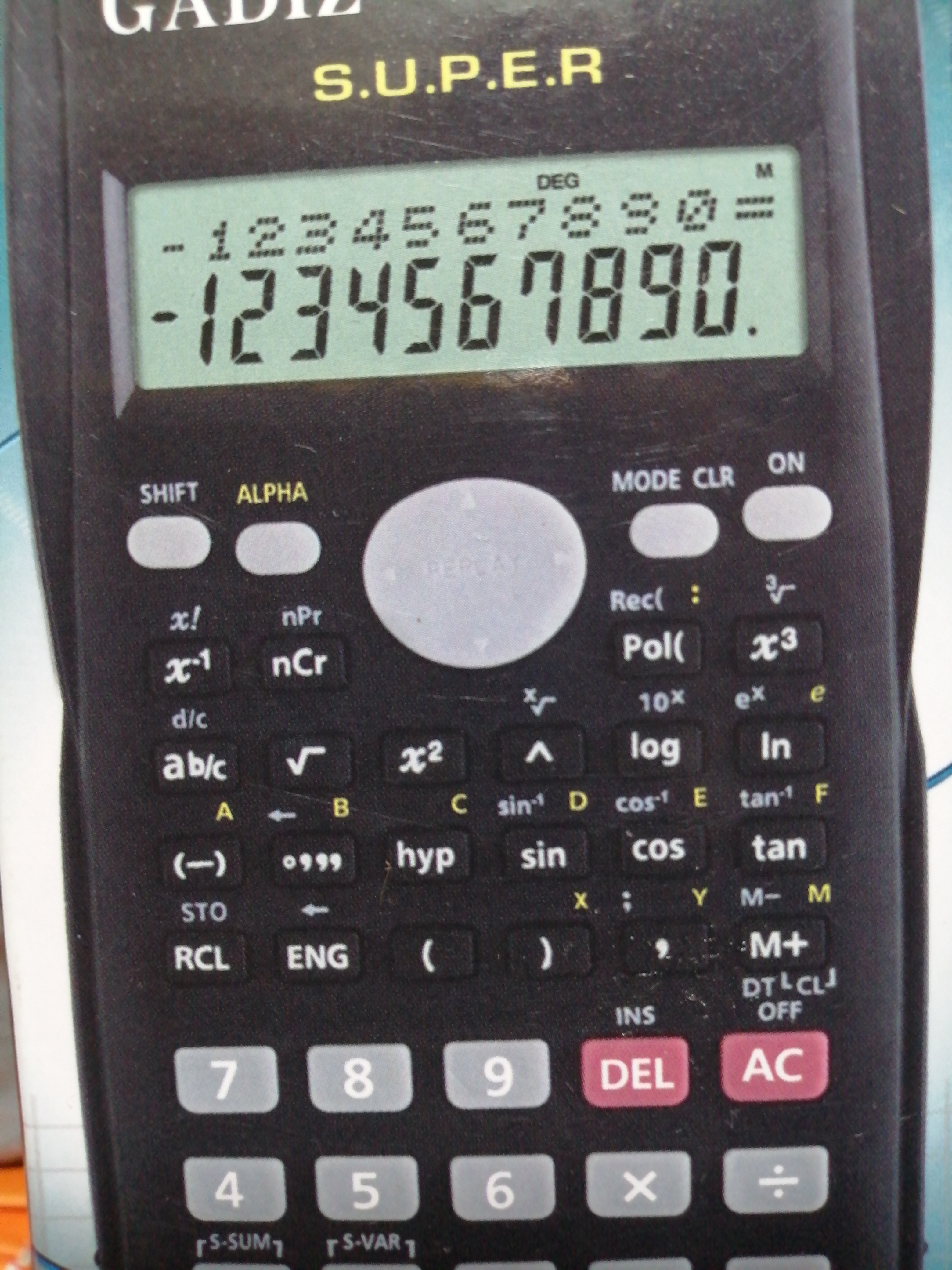 CIENTIFICA GD82MS 240 FUNCIONES MARCA GADIZ