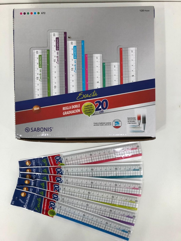 672 CAJA 6 REGLA EXACTA PROFESIONAL 20 CENTÍMETROS