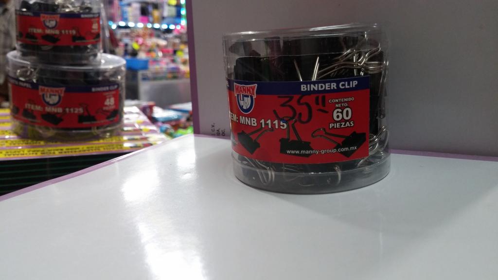 BOTE CON 60 CLIP SUJETA PAPEL 1115 MANY A 30 PESOS 26012
