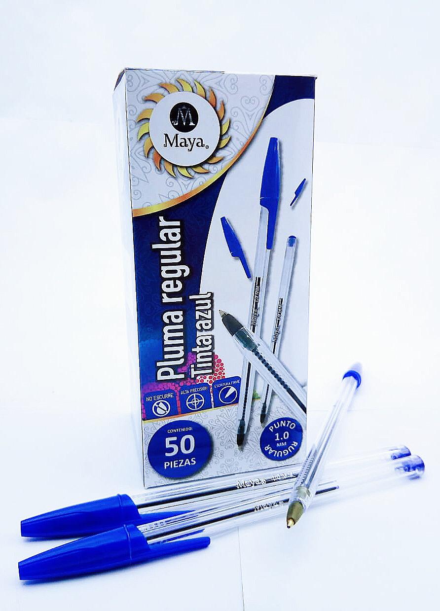 PLUMA REGULAR CAJA 50 PLUMAS MAY 0043 MÍNIMO 3 CAJAS EN NEGRO, ROJO O, AZUL 60012