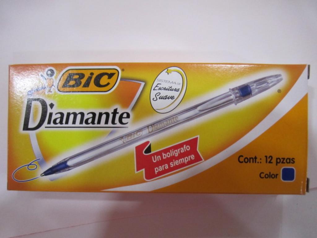 12 PLUMA BIC DIAMANTE