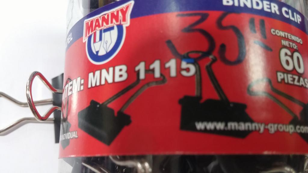 BOTE CON 60 CLIP SUJETA PAPEL 1115 MANY A 30 PESOS 26012