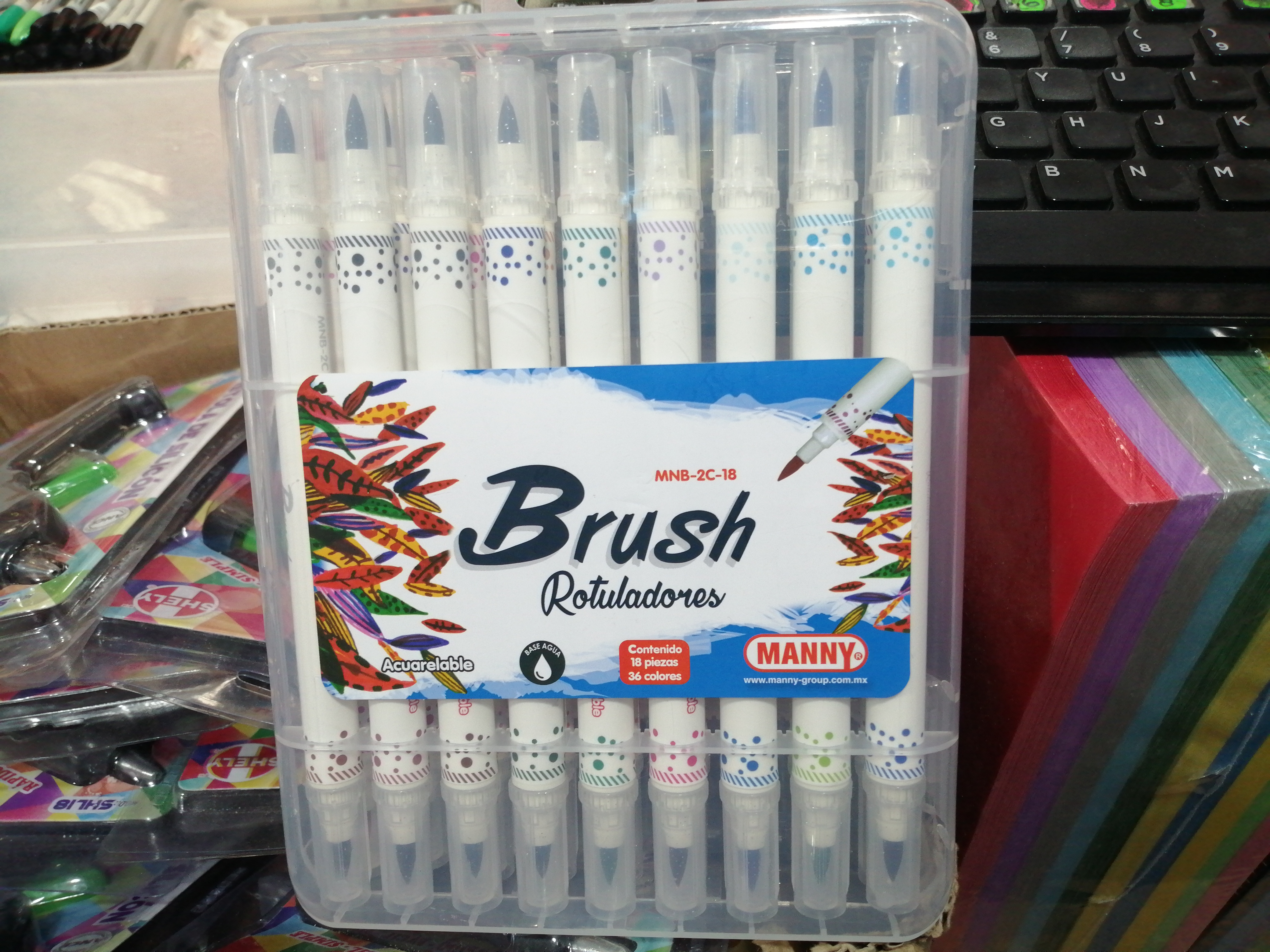 ROTULADOR BRUSH DOBLE PUNTA 36 COLORES 26083 S168.