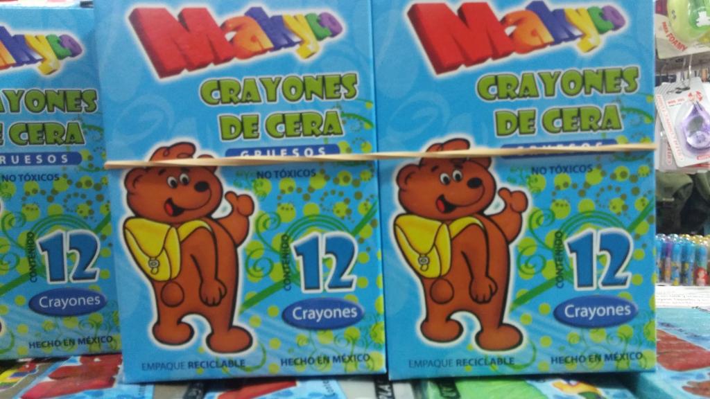 CAJA CON 12 CRAYON GRUESO MAKYCO