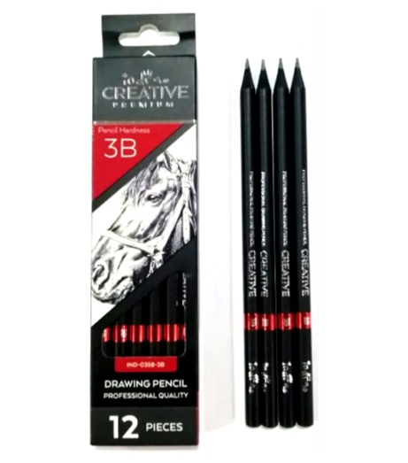 IND0358-3B SET12 LAPIZ DE DIBUJO 3B INDRA CREATIVE CÓDIGO $110.00