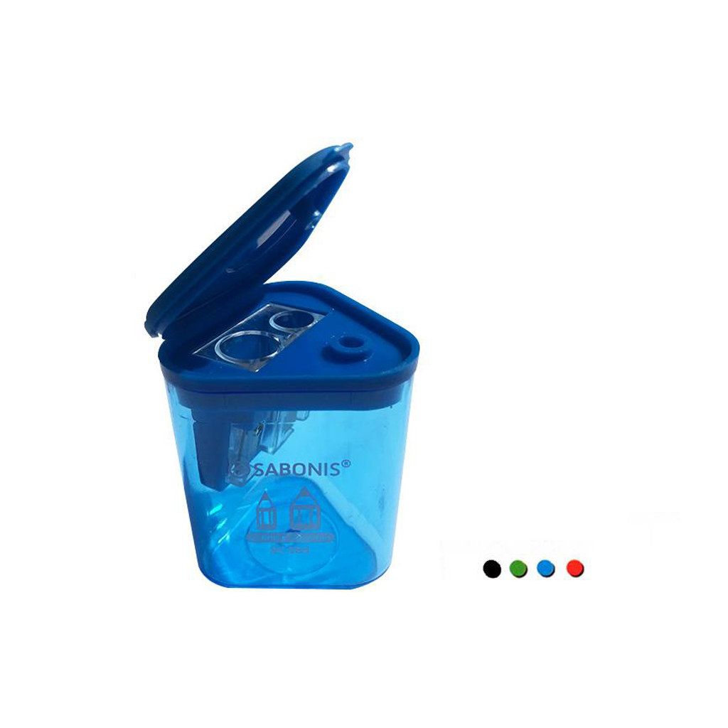 SC083 CAJA 24 SACAPUNTAS CON DOS ORIFICIOS Y CON DEPÓSITO PARA LA BASURA.