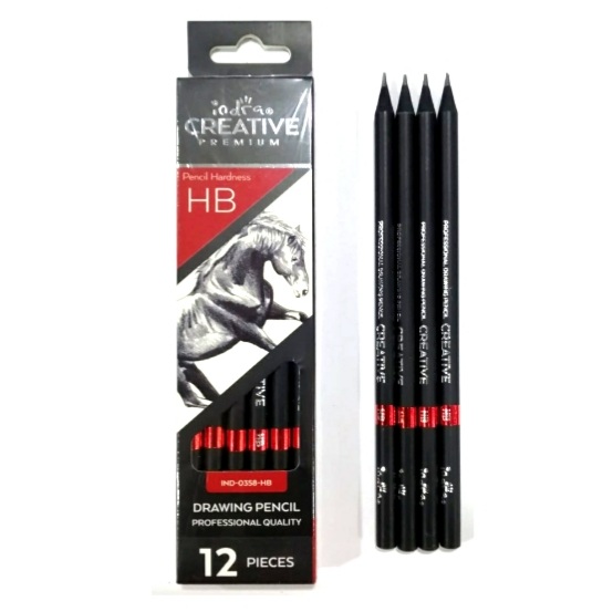 IND0358-HB SET12 LAPIZ DE DIBUJO HB INDRA CREATIVE $110.00