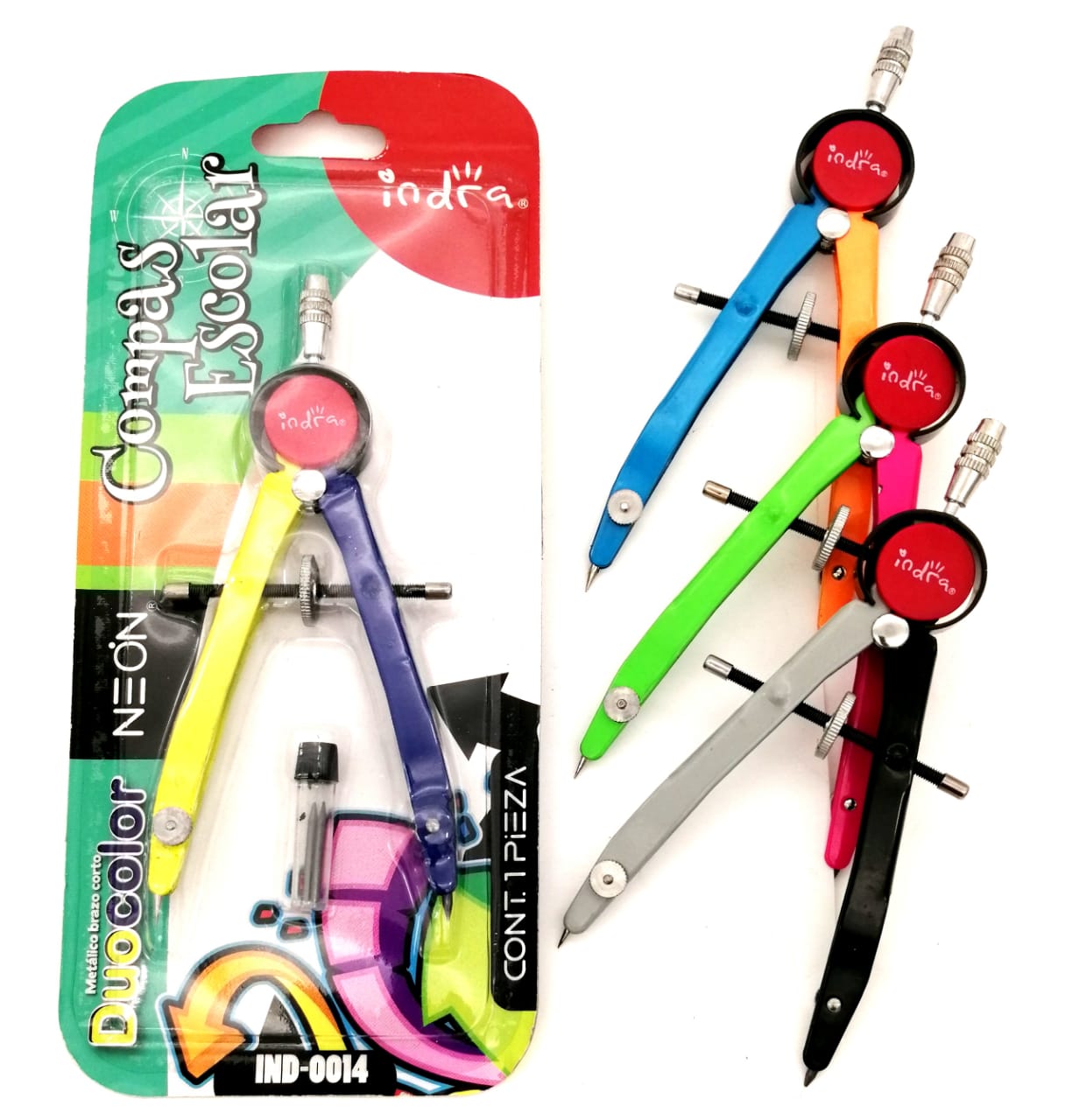 IND0014BICOMPASCORTO METAL BICOLOR IND0014BI MÍNIMO 12 PIEZAS 01061 $25.00