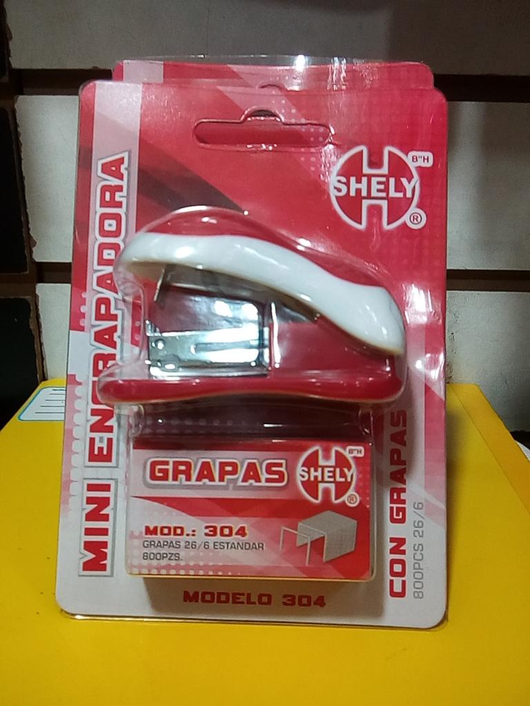 MINI ENGRAPADORA CON 1000 GRAPAS MODELO 304 SHELY 40022