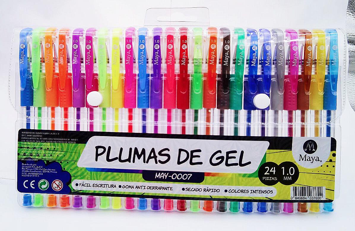 SET 24 PLUMA GEL. MAY 0007 MÍNIMO 10 PAQUETES 60007 $75.00