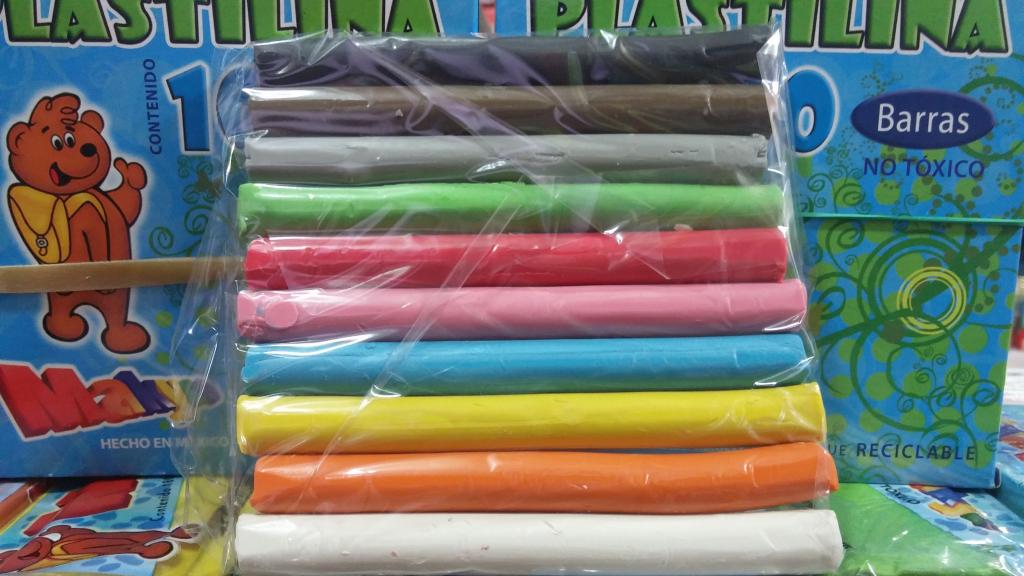 PLASTILINA CAJA CON 10 PIEZAS DE DIFERENTES COLORES MAKYCO