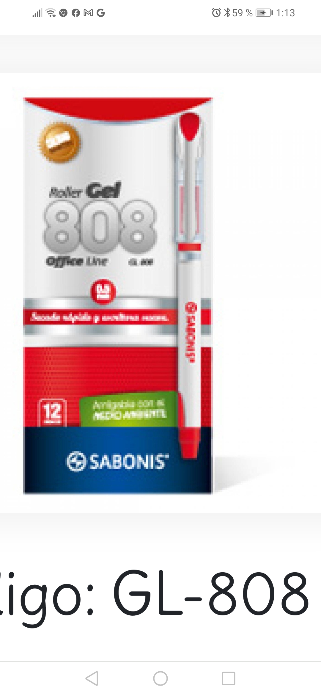 GL808 CAJA 12 PLUMA ROLER GEL 0.5 MM