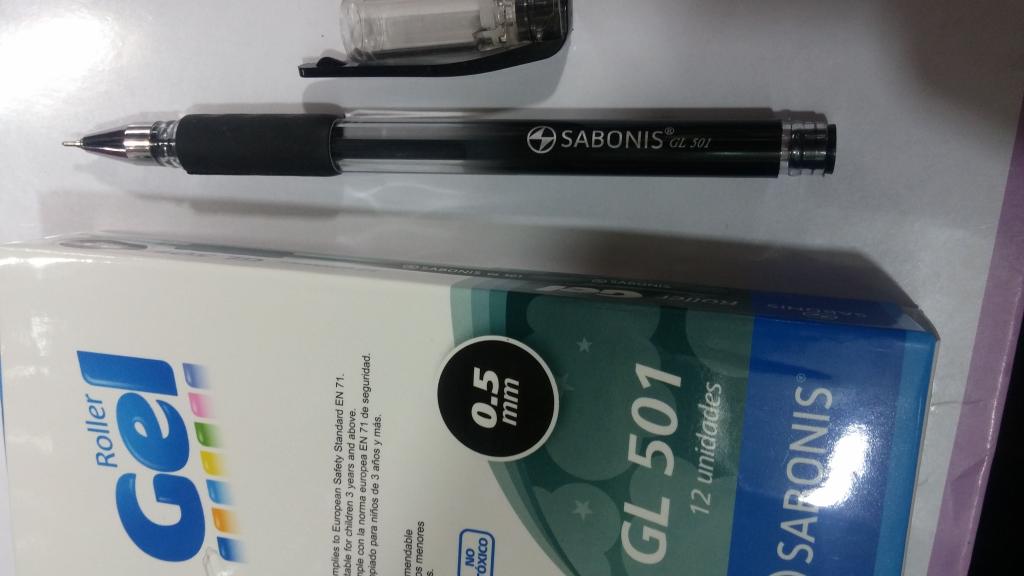 GL501 CAJA 12 PLUMA GEL TINTA N. A. R.