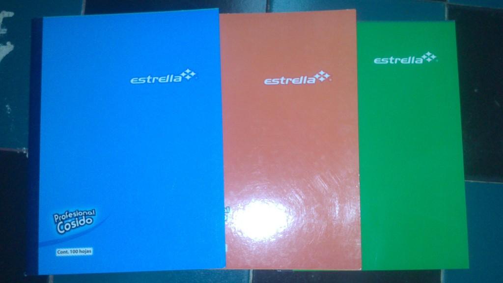 CAJA 40 CUADERNO PROFESIONAL COSIDO 100 HOJAS PASTA SEMI DURA MARCA ESTRELLA.