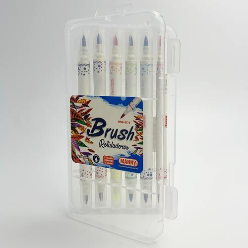 ROTULADOR BRUSH DOBLE PUNTA 12 COLORES 26081 $56.