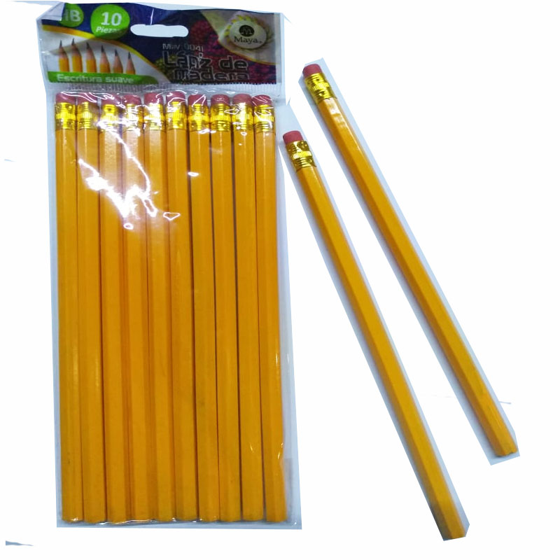 MAY0041BOLSA 10 LAPIZ AMARILLO LARGO MAY 0041 MÍNIMO 12 BOLSAS 60018 $11.00