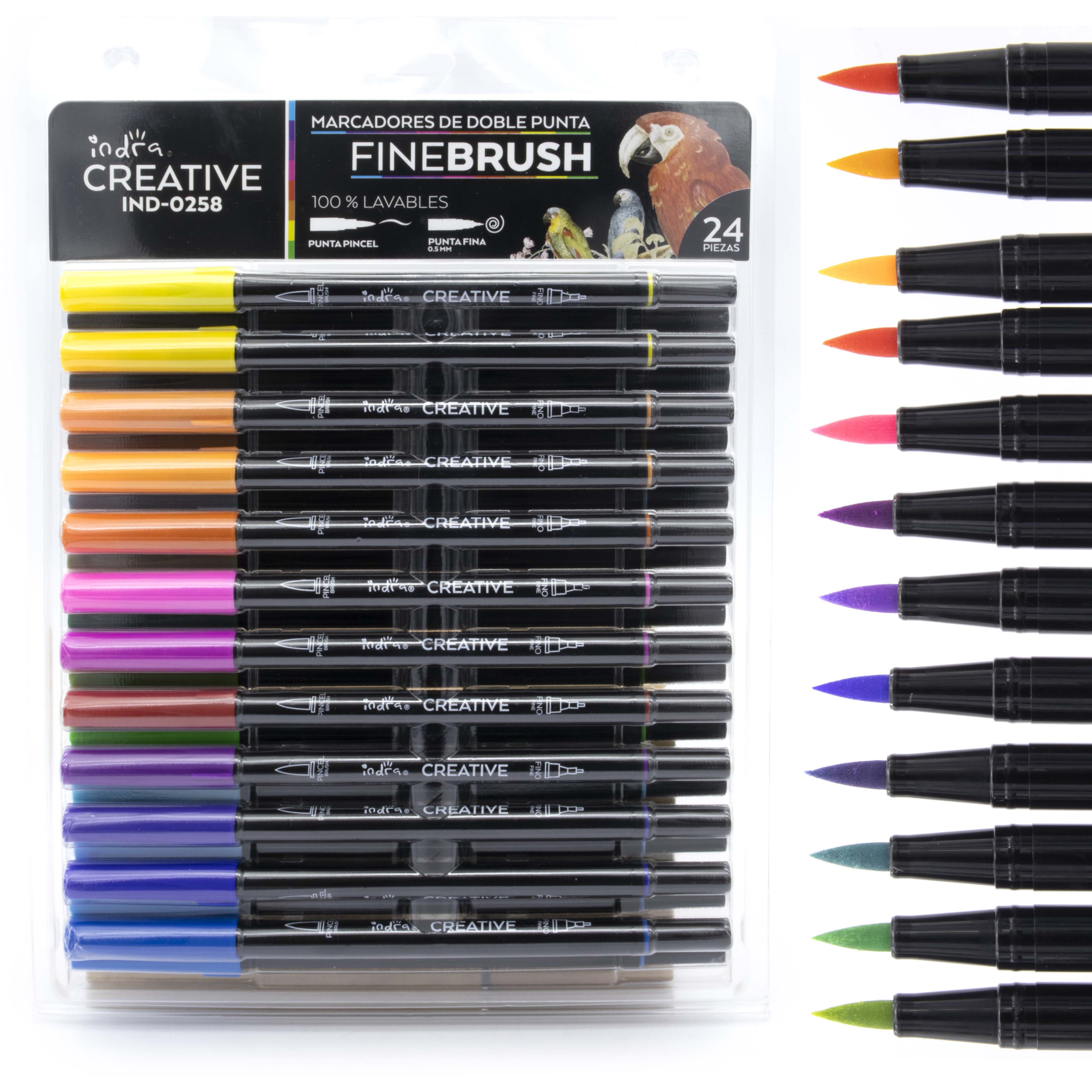 IND0258ROTULADORFINEBRUSH DOBLE PUNTA CREATIVE $180.00