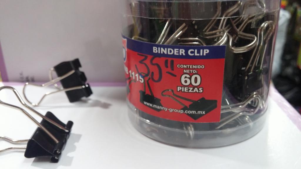 BOTE CON 60 CLIP SUJETA PAPEL 1115 MANY A 30 PESOS 26012