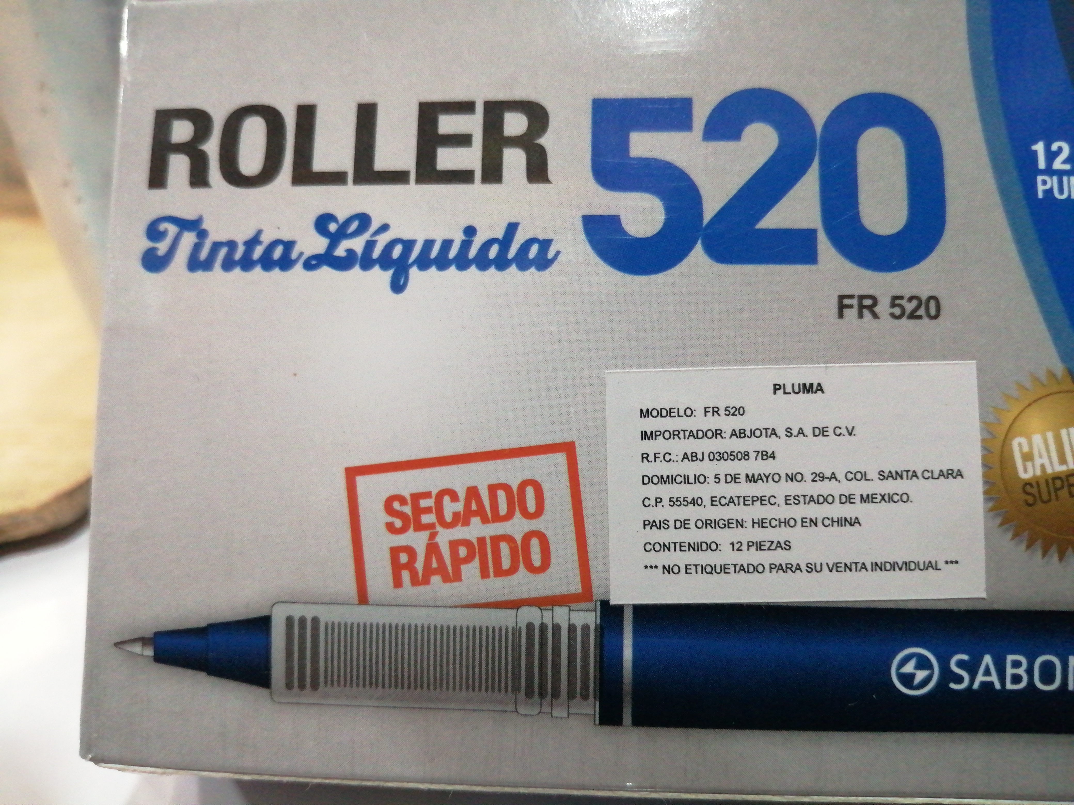 FR520 CAJA 12 PLUMA ROLER TINTA CHINA 0.5 MM EN N. A. R.