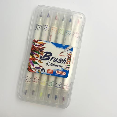 ROTULADOR BRUSH DOBLE PUNTA 12 COLORES 26081 $56.