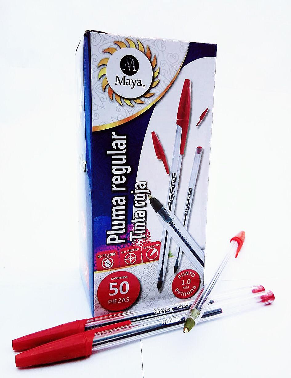 PLUMA REGULAR CAJA 50 PLUMAS MAY 0043 MÍNIMO 3 CAJAS EN NEGRO, ROJO O, AZUL 60012