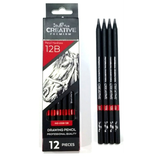 IND0358-12B SET12 LAPIZ PROFESIONAL 12B INDRA CREATIVE $110. 00