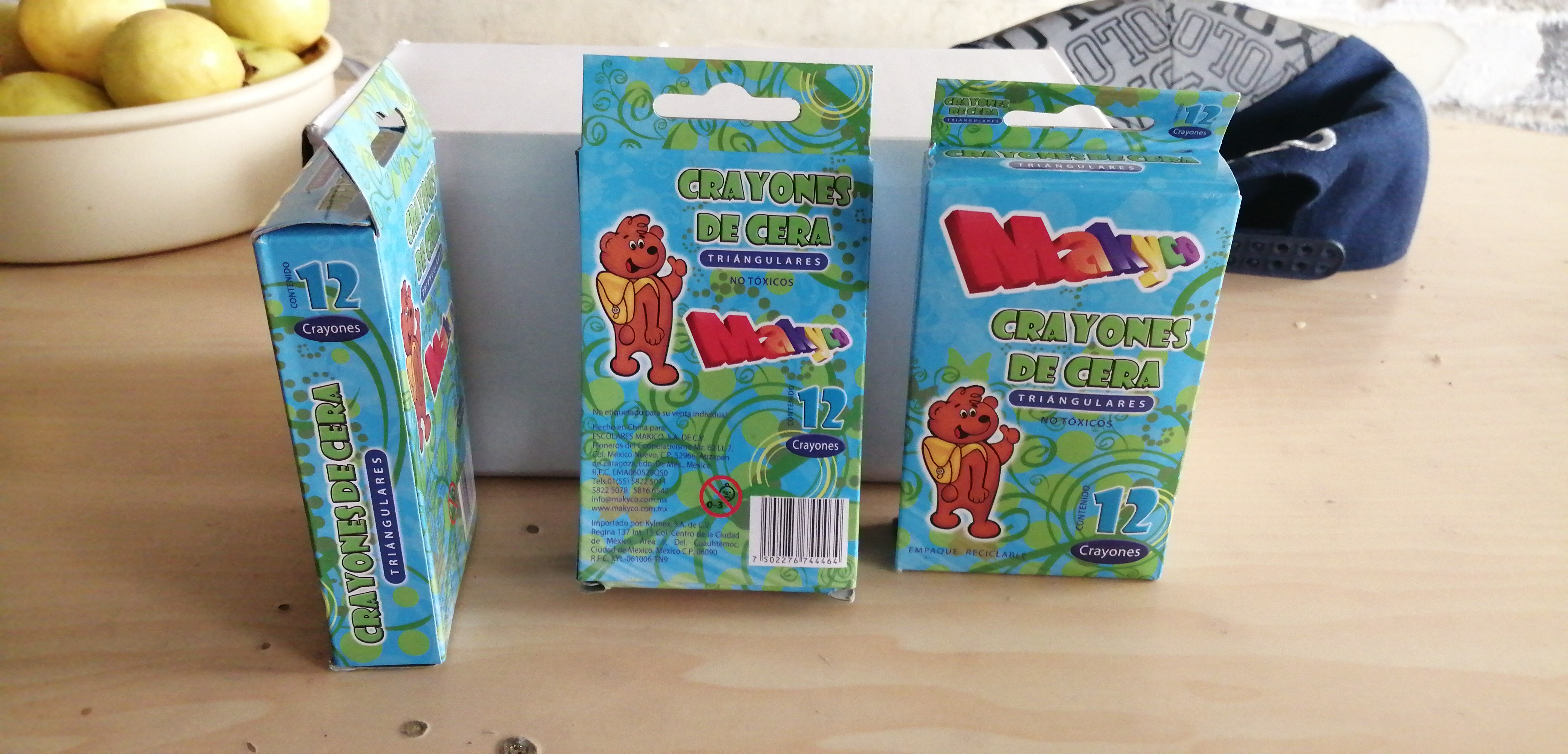 12 CRAYÓN TRIANGULAR LARGO MAKICO 38006