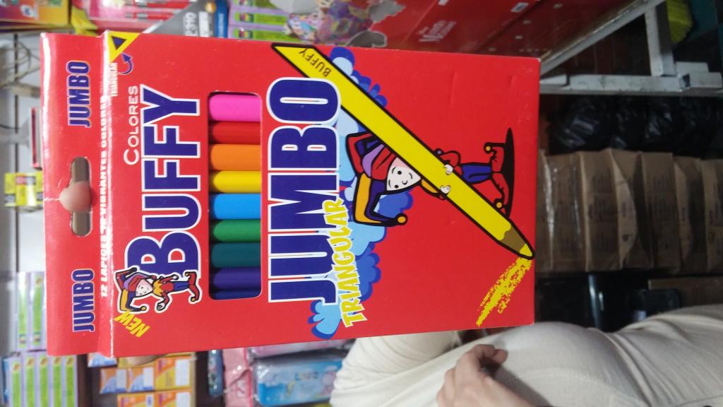 CAJA CON 12 COLORES JUMBO BUFY