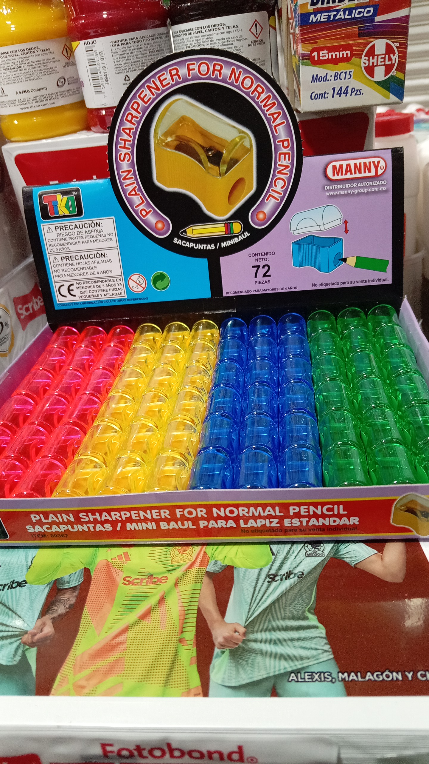 CAJA 72 SACAPUNTAS MINI BAUL MANY.