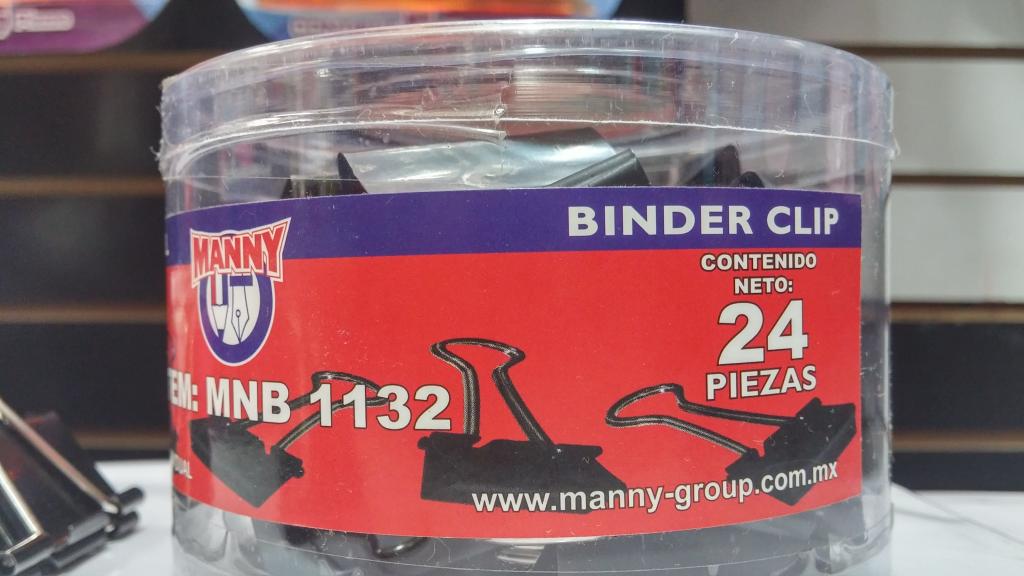 CADA BOTE CON 24 CLIP SUJETA PAPEL 1132 MANY  26015 $40.00
