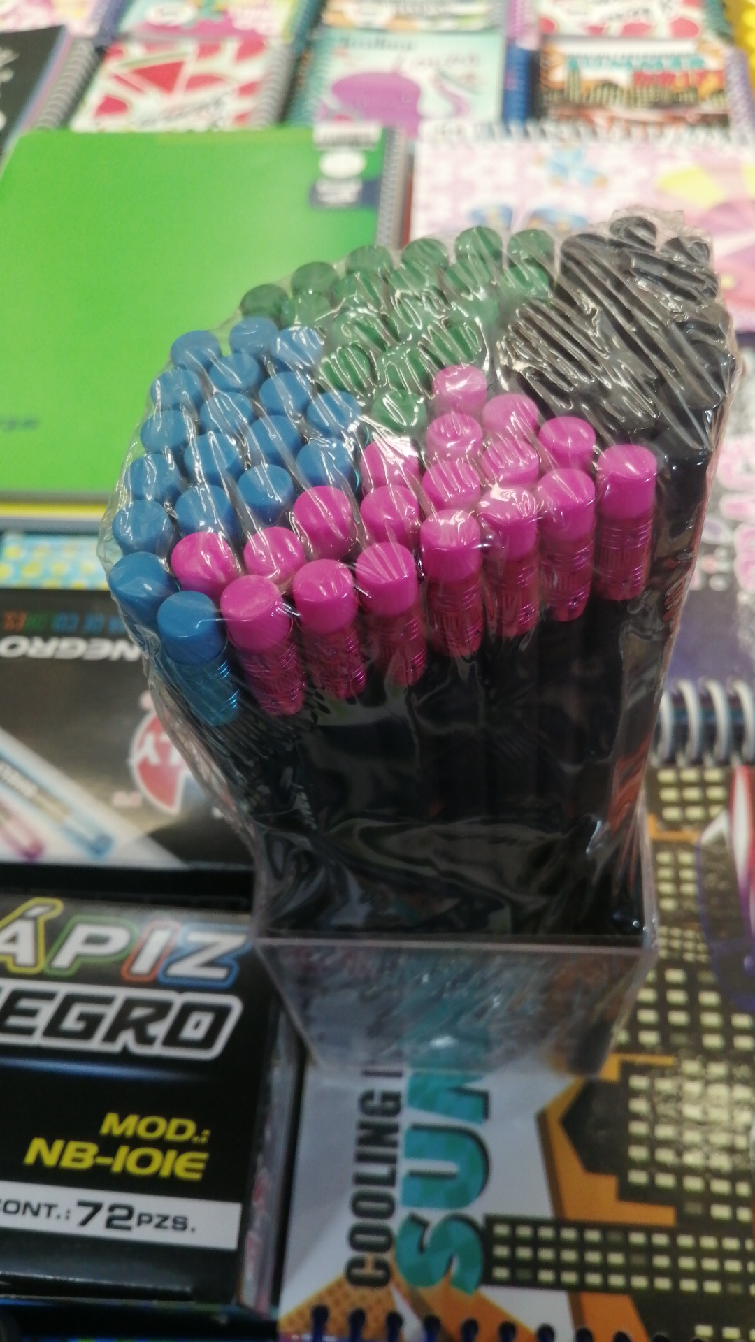 LAPIZ NEGRO MADERA NEGRA SHELY BOTE CON 72 LAPIZ MODELO NB101E