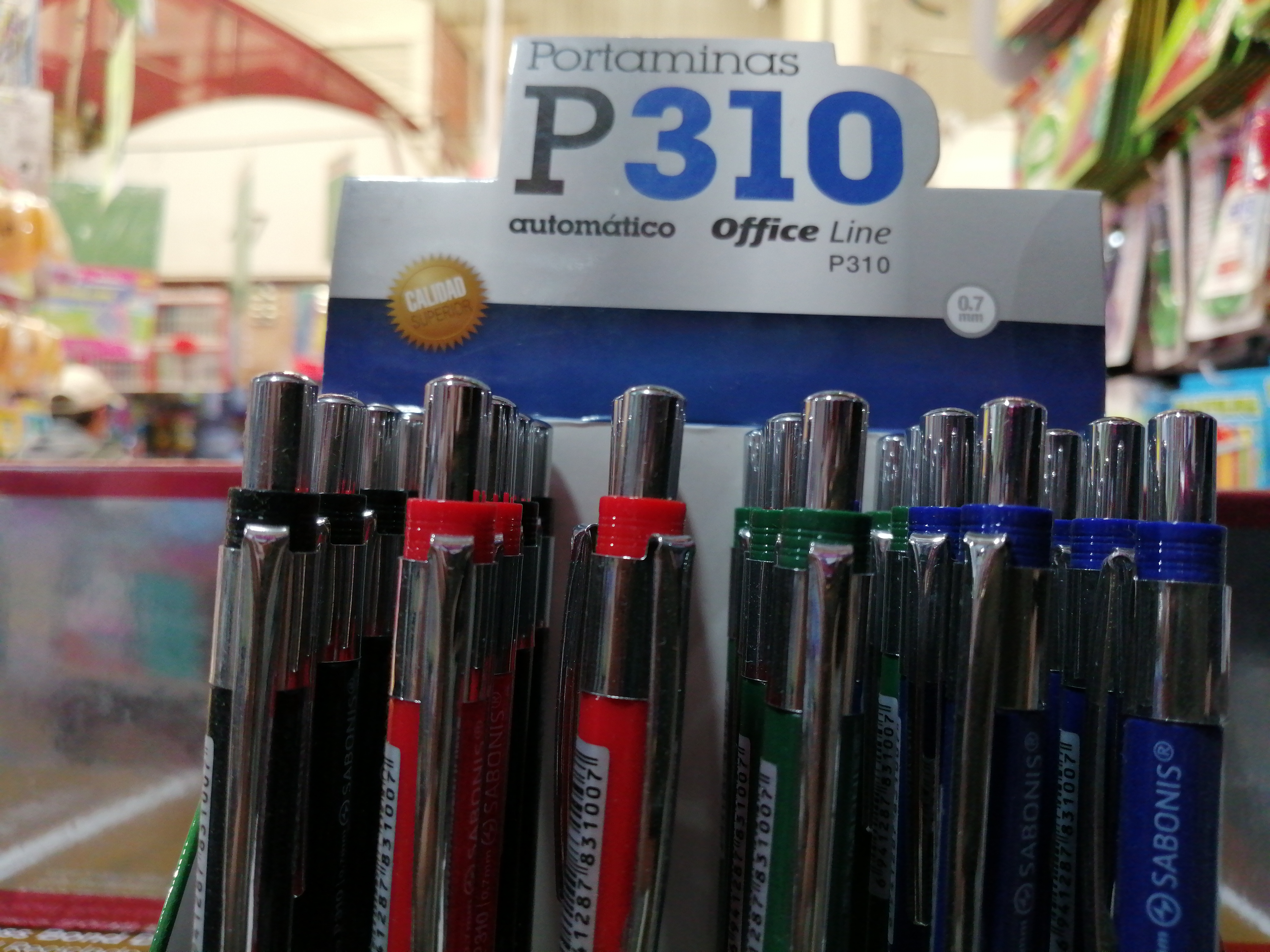 P310 CAJA 24 PORTAMINA LAPICERO EN 0.5 Y EN 0.7 MM