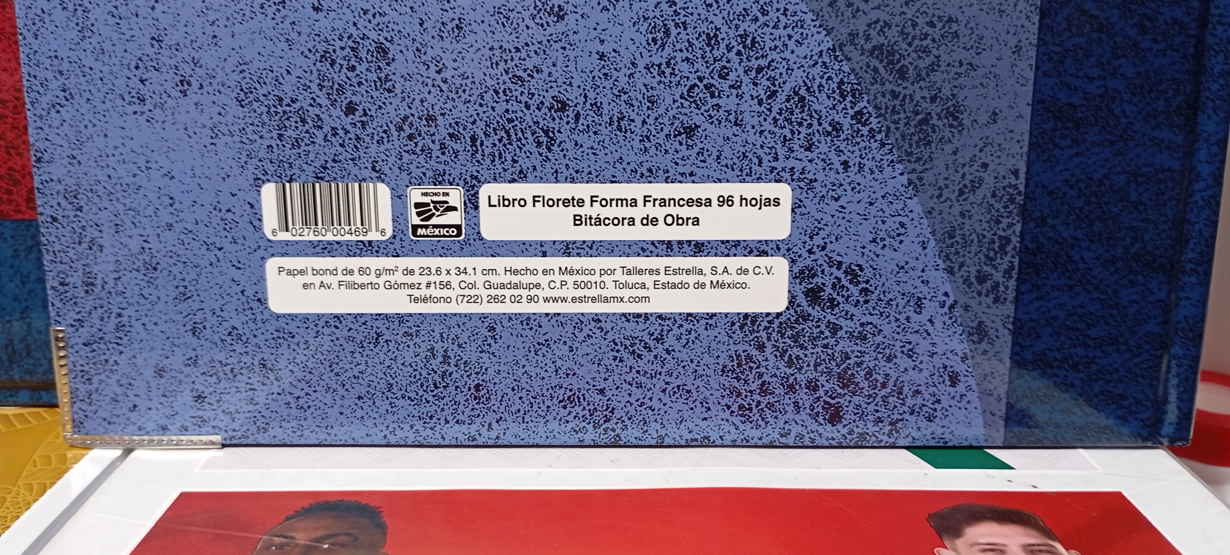 LIBRO FLORETE FORMA FRANCESA BITACORA DE OBRA 96 HOJAS MARCA ESTRELLA