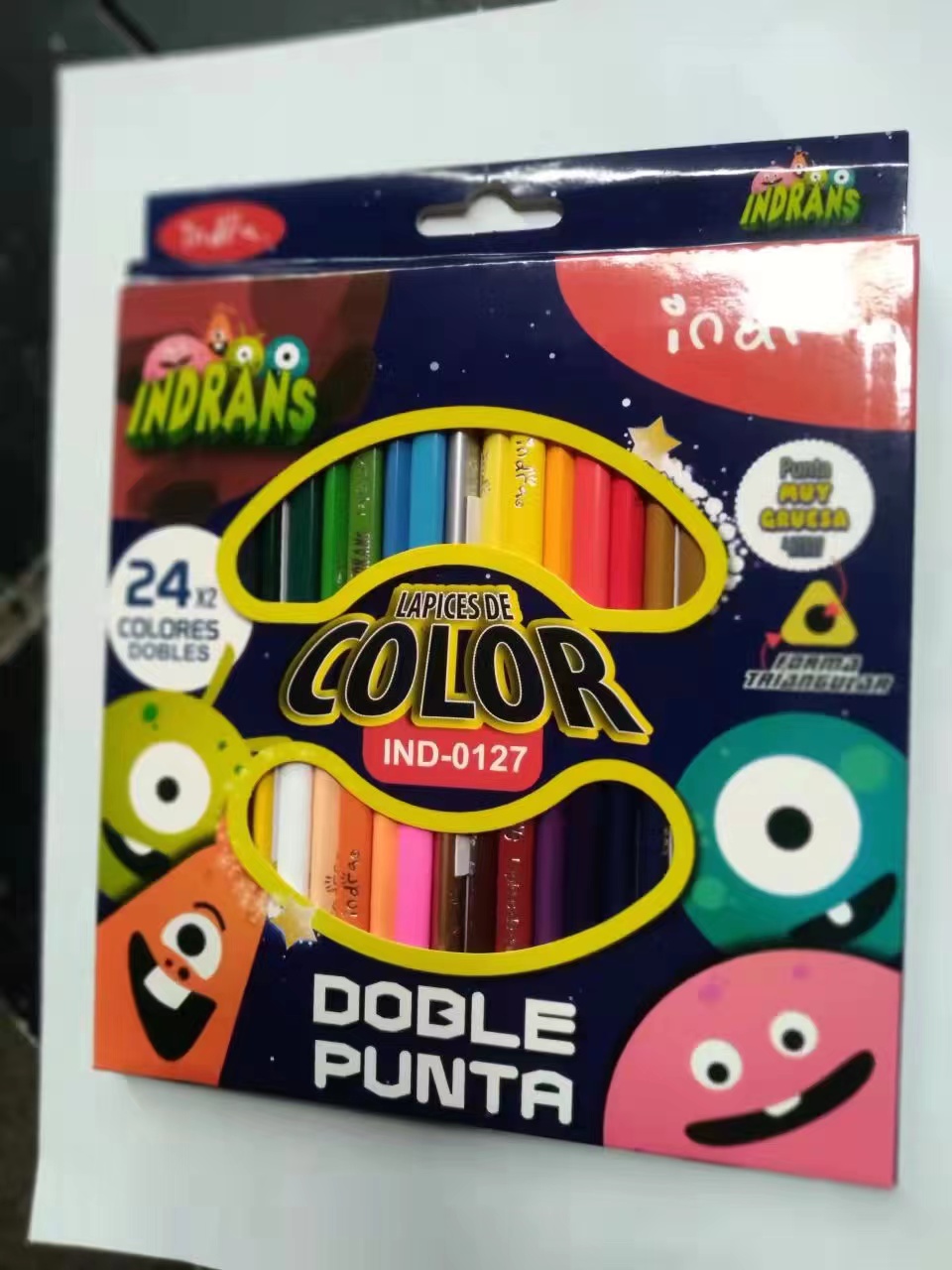 IND0127-N-SET24COLOR BICOLOR 24X2= 48 TONOS PUNTA 4MM $110.00