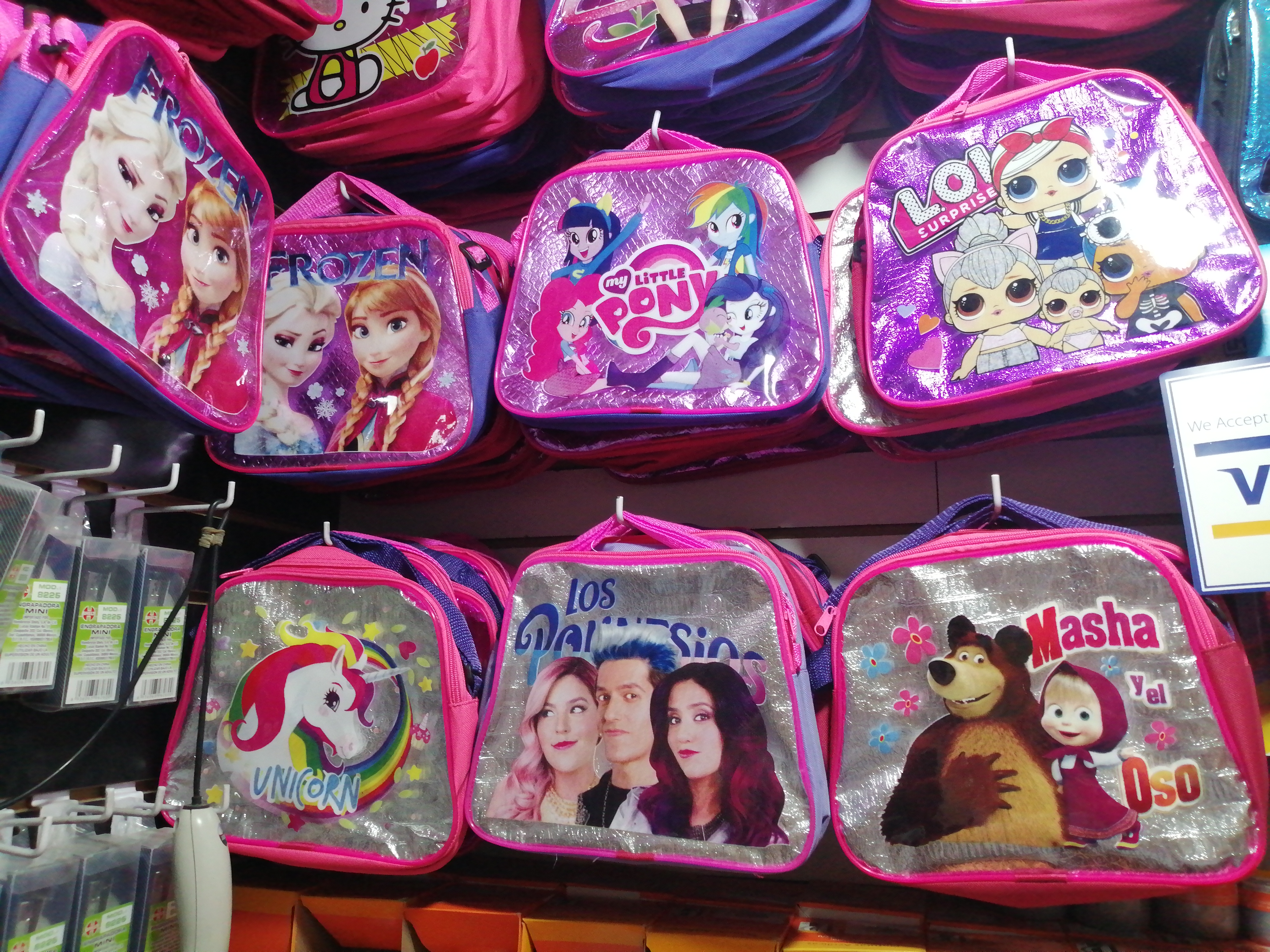 LONCHERA CON CIERRE HAY EN POLIESTER Y HAY EN TRANSPARENTE.