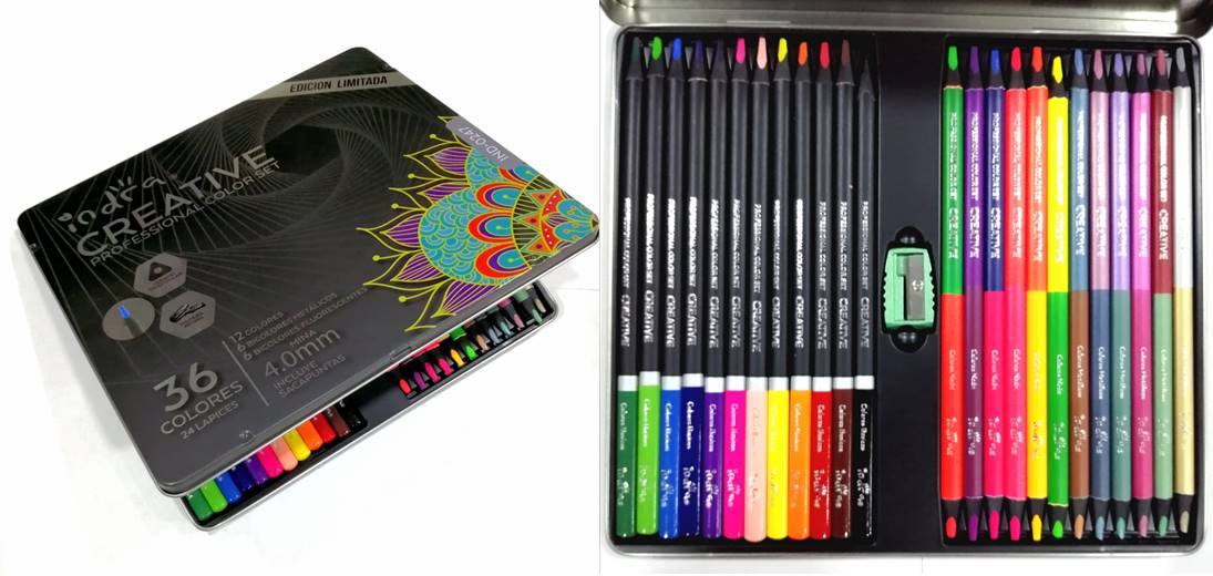 IND0247SET36COLORES CREATIVE PUNTA 4MM IND0247 MÍNIMO 4 SET $265.00