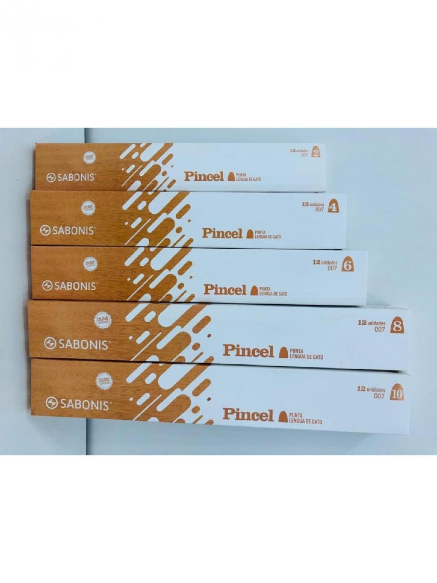 007-2 CAJA CON 12 PINCEL LENGUA DE GATO #2