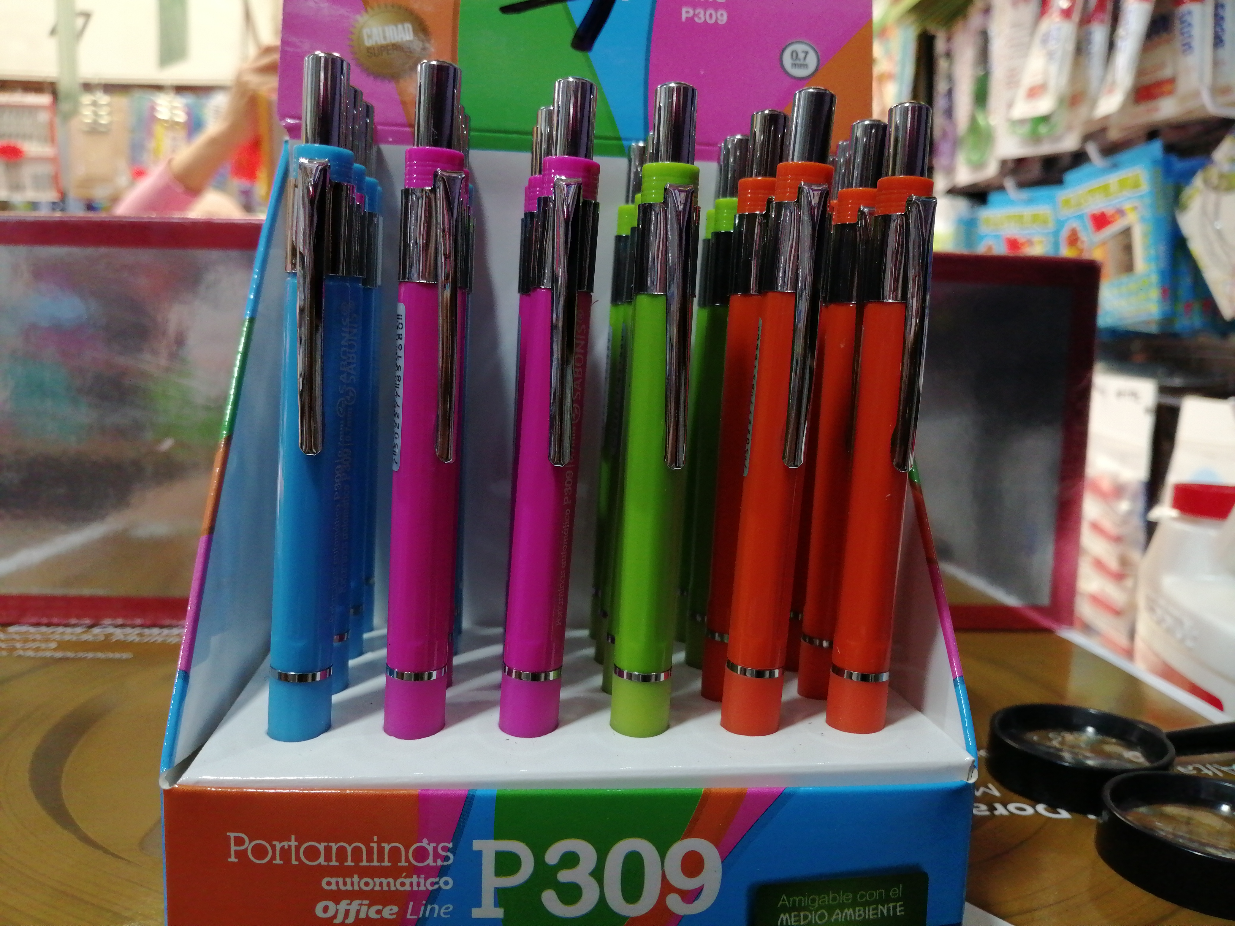 P309 CAJA 24 PORTAMINA LAPICERO EN 0.5 Y 0.7 MM