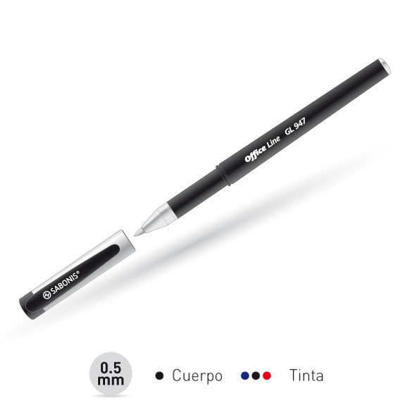 GL-947 CAJA 12 PLUMA 0.5 MM TINTA N, A, R.