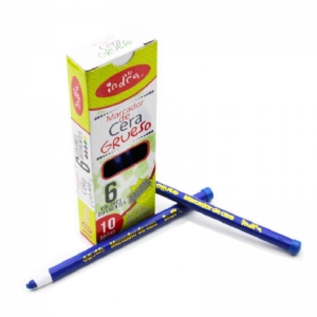 IND0051 MARCADOR DE CERA GRUESO AMARILLO NEGRO VERDE Y ROJO 30030 $70.00