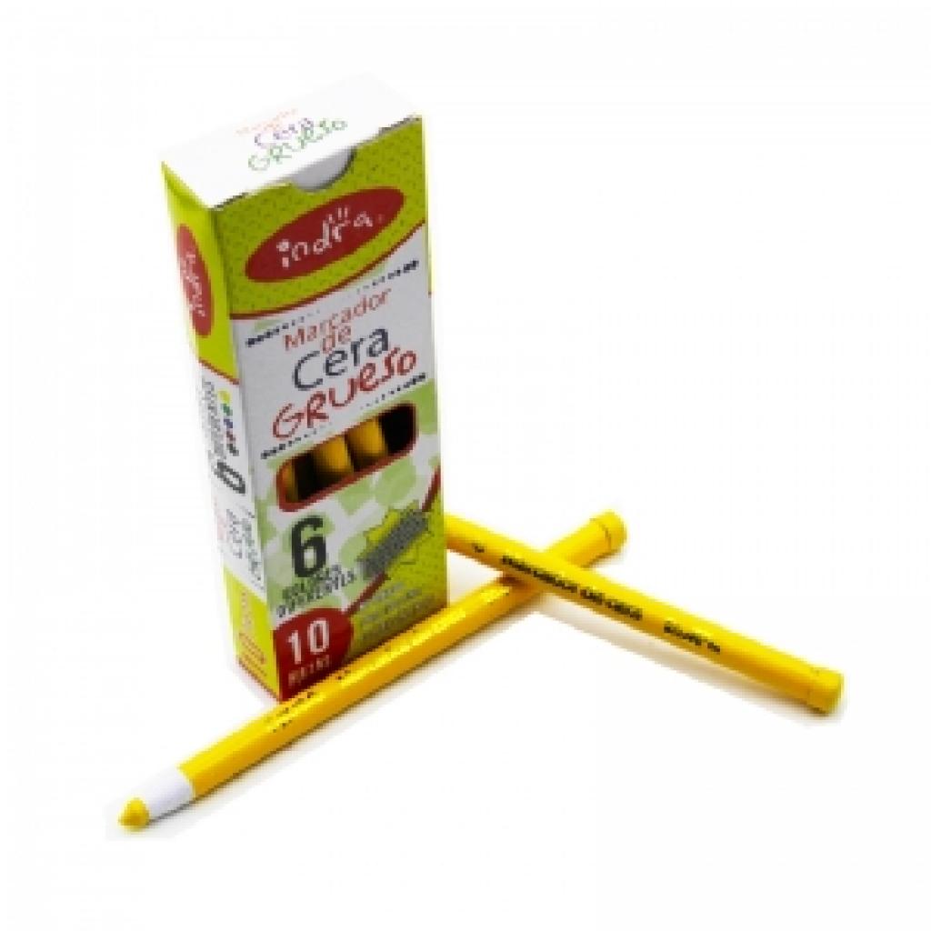 IND0051 MARCADOR DE CERA GRUESO AMARILLO NEGRO VERDE Y ROJO 30030 $70.00