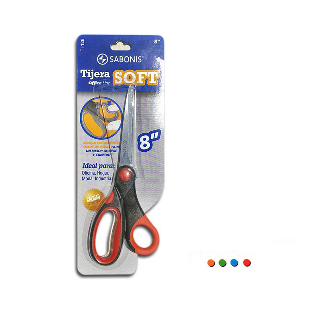 TI-128 TIJERA DE METAL 8“ PULGADAS MARCA SABONES.