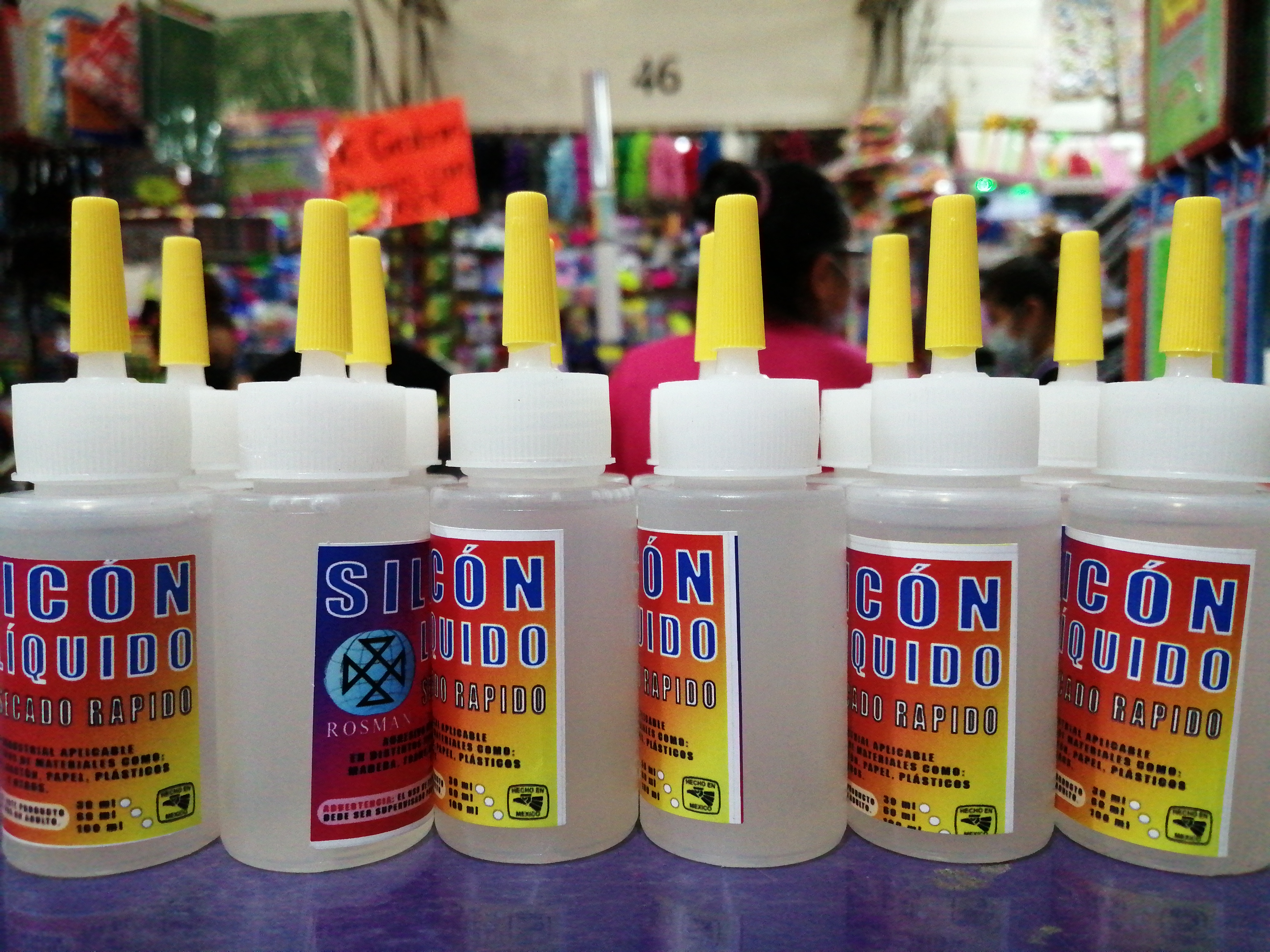 SILICONROSMAN30ML ÁMBAR PEGAMAS 47001 $7.00