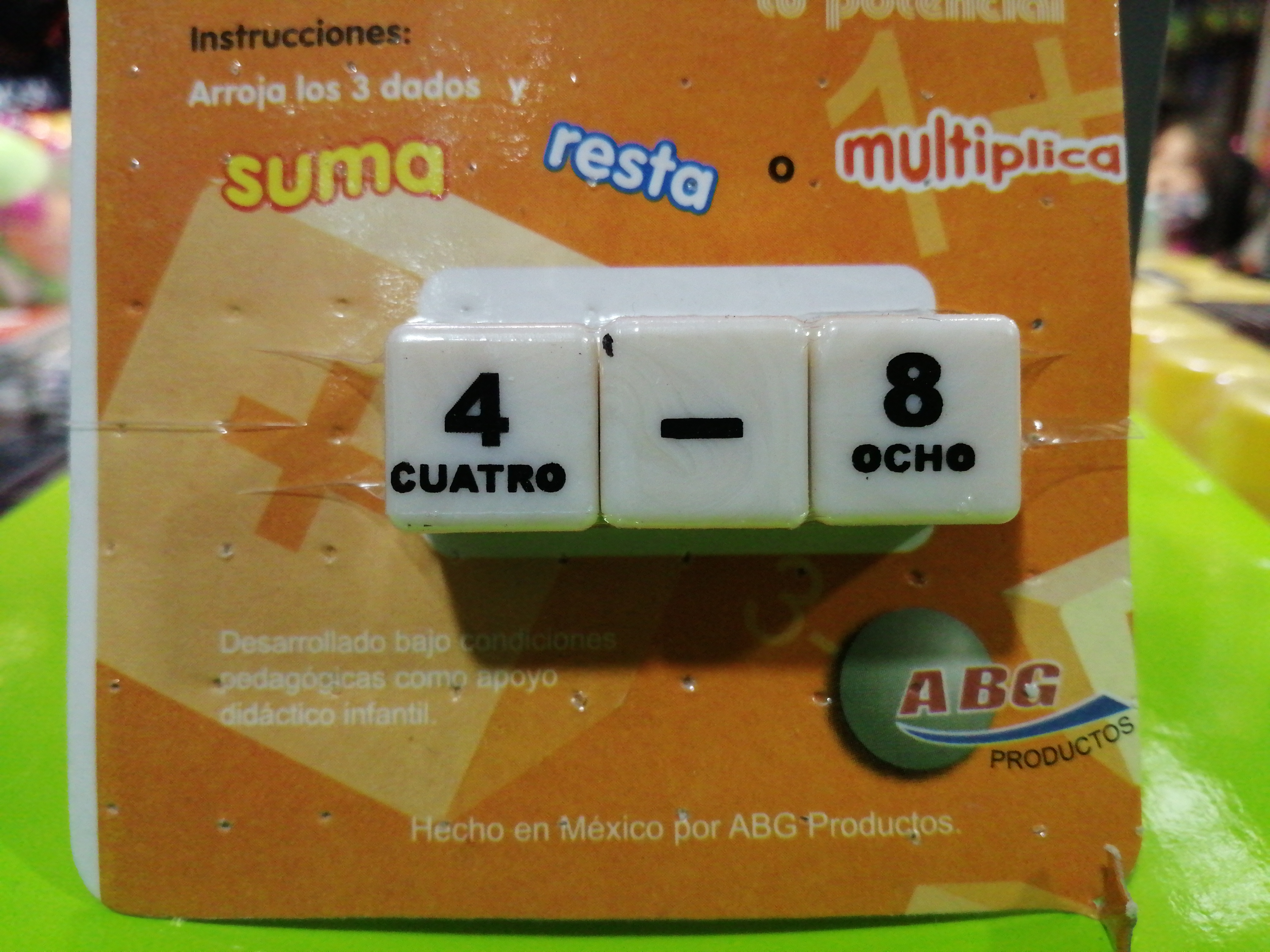 DADOS MATEMATICOS DIDÁCTICOS PARA SUMAR MULTIPLICAR O DIVIDIR.