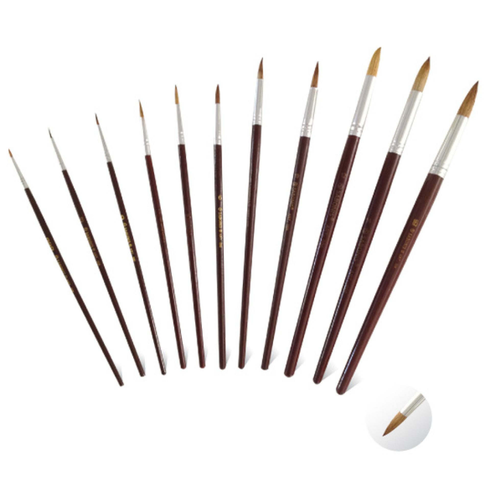 006-0 CAJA 12 PINCEL REDONDO NÚMERO 0