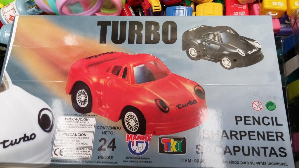 CAJA 24 SACAPUNTAS CARRO TURBO