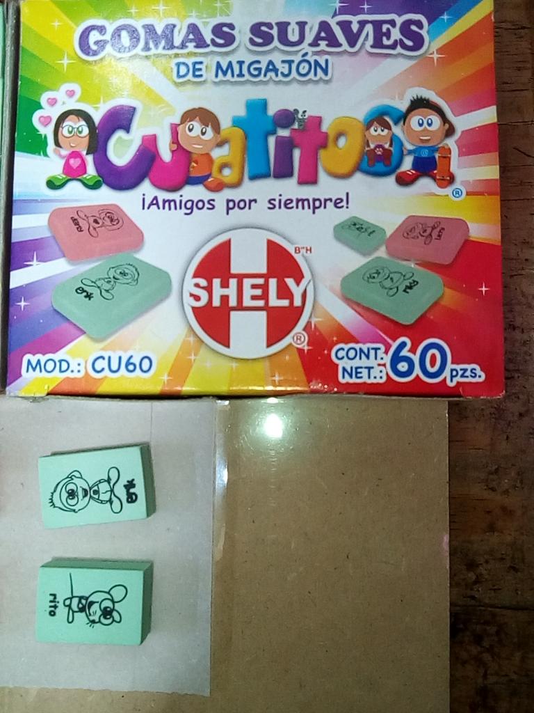 40091 CAJA 60 GOMAS CU60 CUATITOS SHELY
