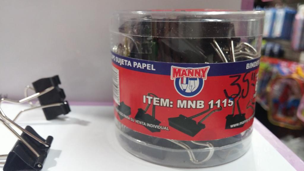 BOTE CON 60 CLIP SUJETA PAPEL 1115 MANY A 30 PESOS 26012
