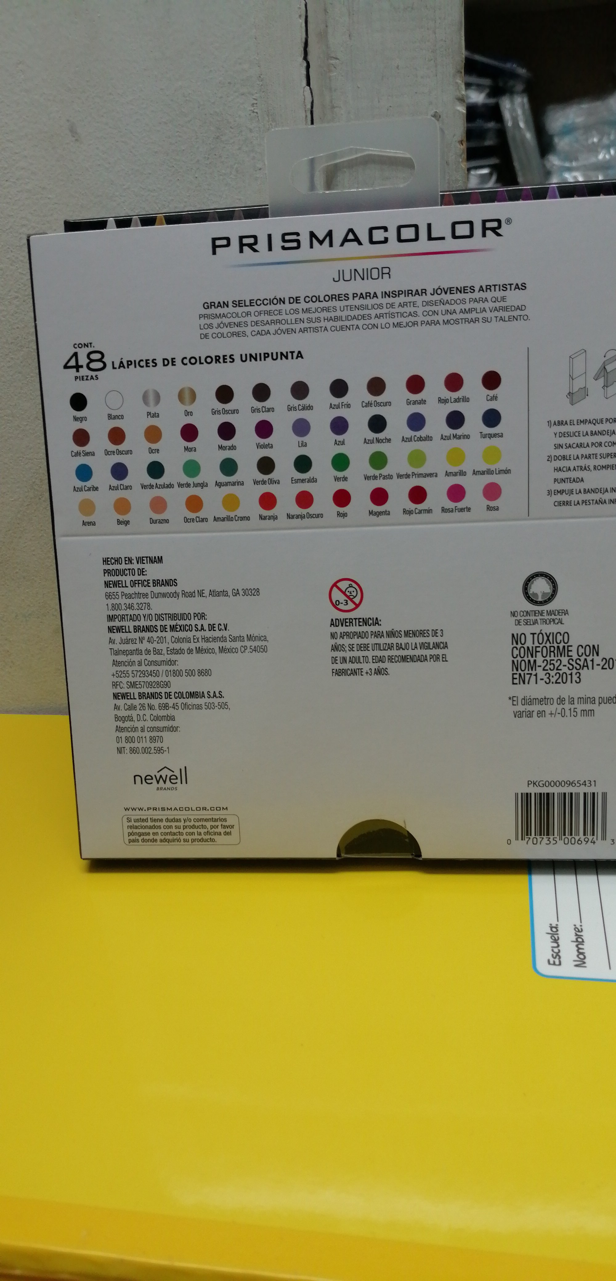 48 COLORES PRISMACOLOR JUNIOR